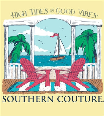 Sale Southern Couture Comfort Color High Tide Beach - Adult & Kids T-Shirts, Sweatshirts & Hoodies apparel design preview 2
