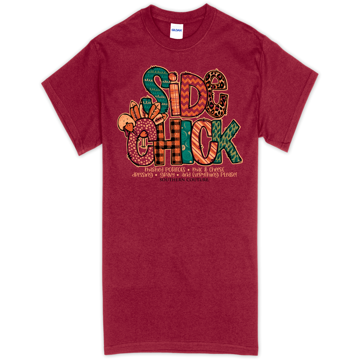 Southern Couture Side Chick Turkey Fall Soft - Adult & Kids T-Shirts, Sweatshirts & Hoodies apparel design preview 1