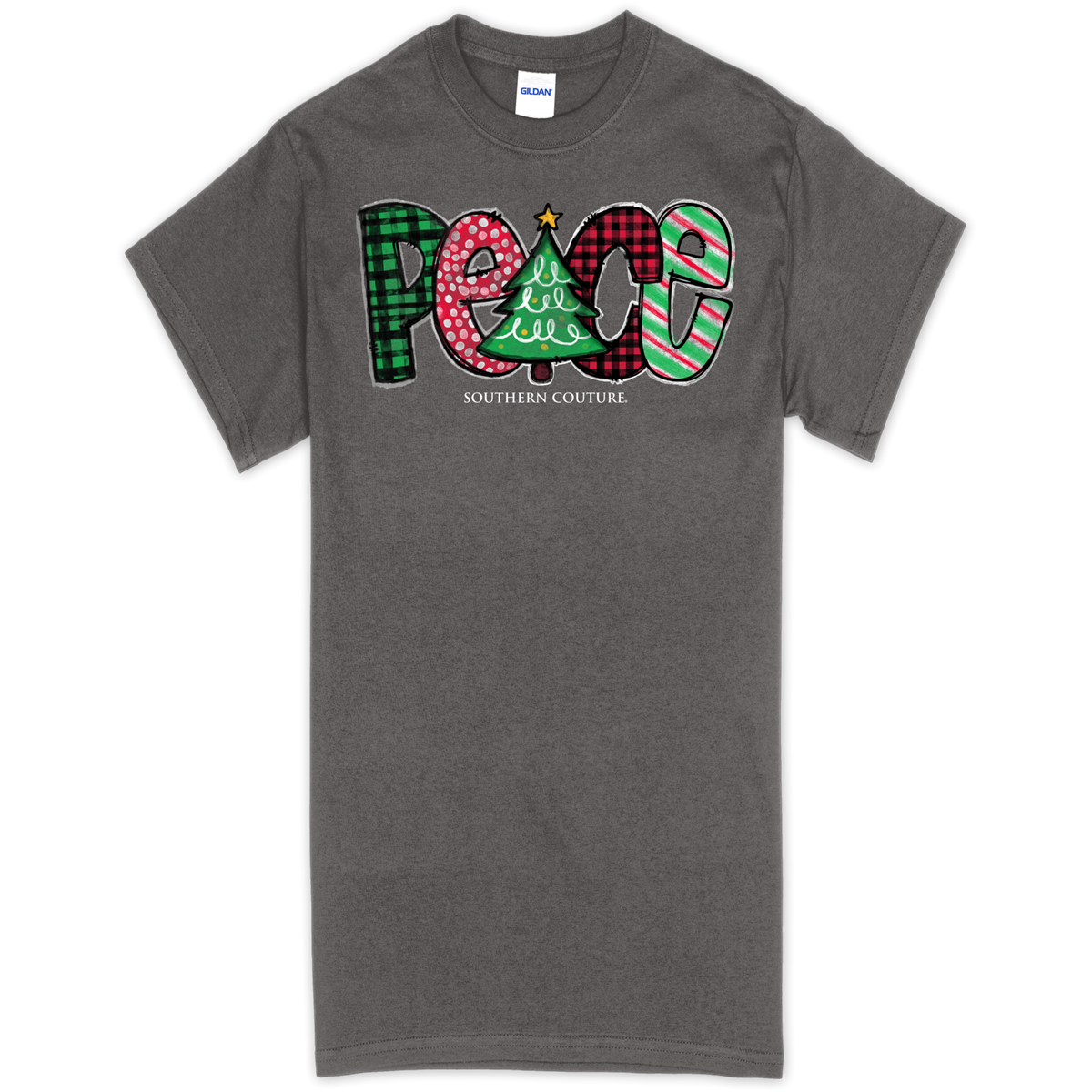 Southern Couture Patterned Peace Holiday Soft - Adult & Kids T-Shirts, Sweatshirts & Hoodies apparel design preview 1