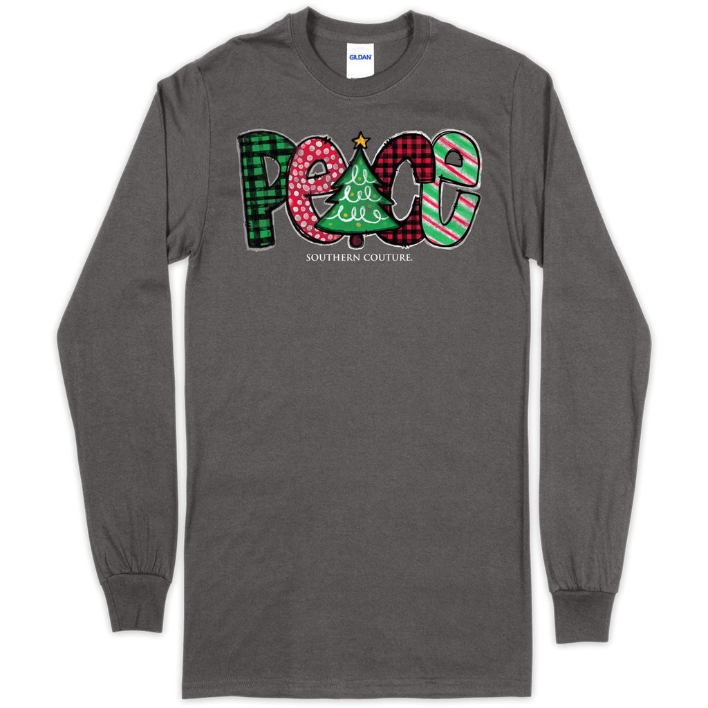 Southern Couture Patterned Peace Holiday Soft - Adult & Kids T-Shirts, Sweatshirts & Hoodies apparel design preview 1