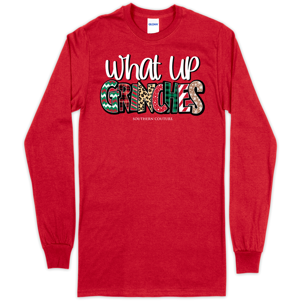Southern Couture What Up Grinches Holiday Soft - Adult & Kids T-Shirts, Sweatshirts & Hoodies apparel design preview 1