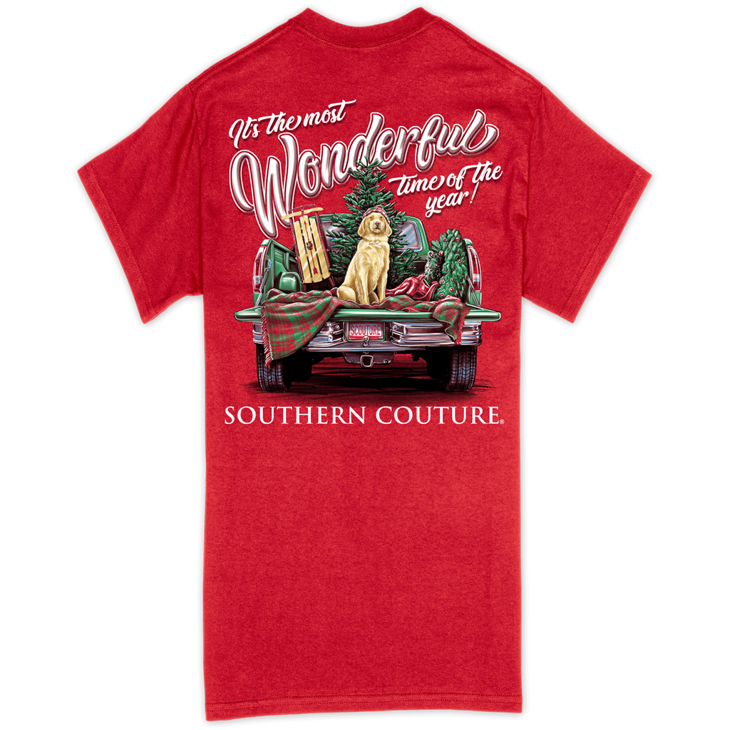 Southern Couture Classic Most Wonderful Time Truck - Adult & Kids T-Shirts, Sweatshirts & Hoodies apparel design preview 1