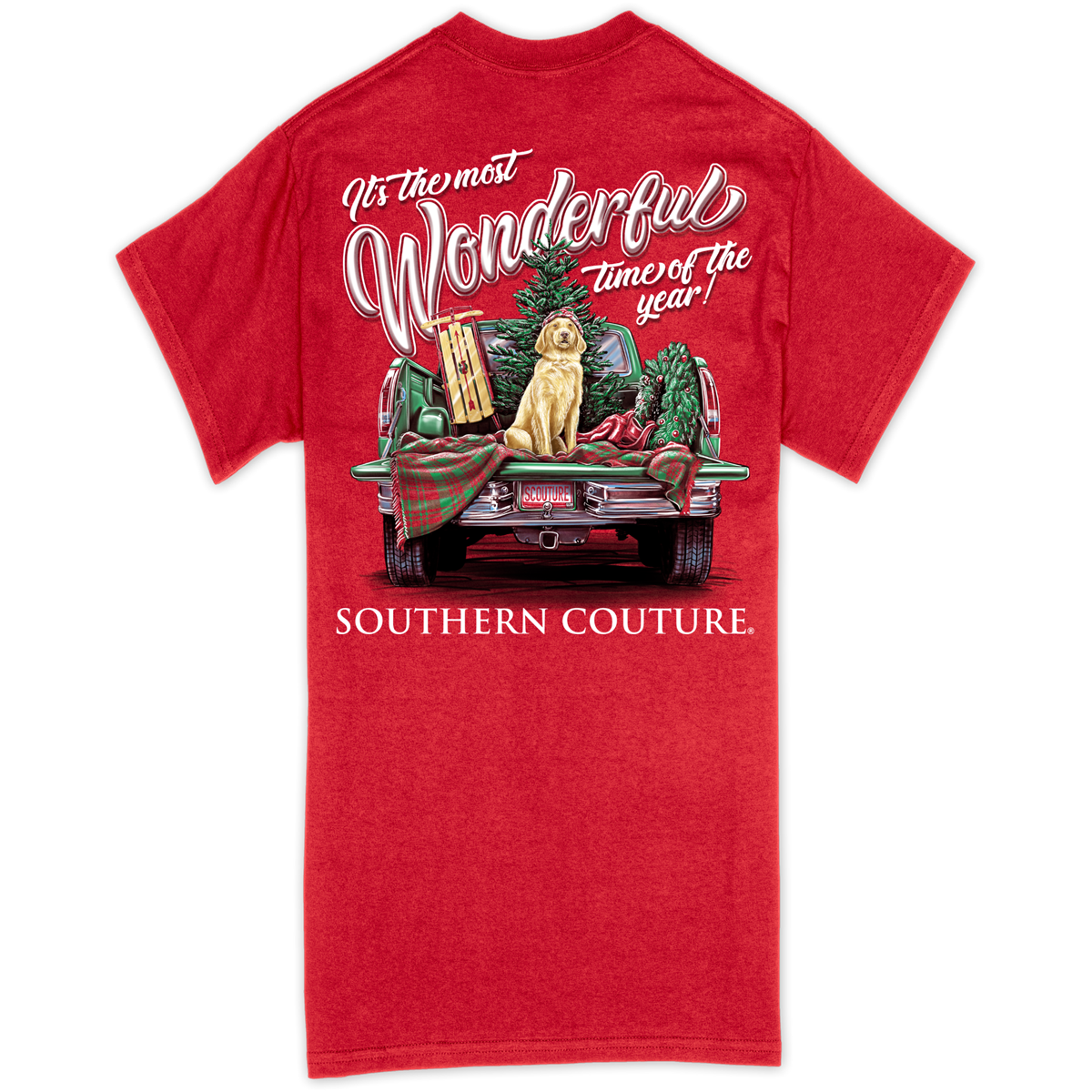 Southern Couture Classic Most Wonderful Time Truck - Adult & Kids T-Shirts, Sweatshirts & Hoodies apparel design preview 1