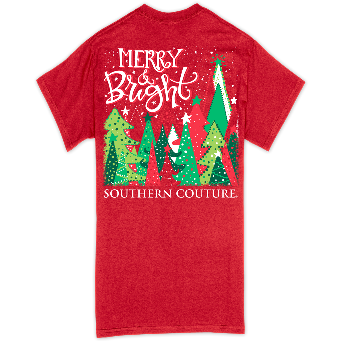 SALE Southern Couture Classic Merry Bright Trees - Adult & Kids T-Shirts, Sweatshirts & Hoodies apparel design preview 1