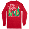 Southern Couture Classic Merry Bright Trees Holiday - Adult & Kids T-Shirts, Sweatshirts & Hoodies apparel design preview 1