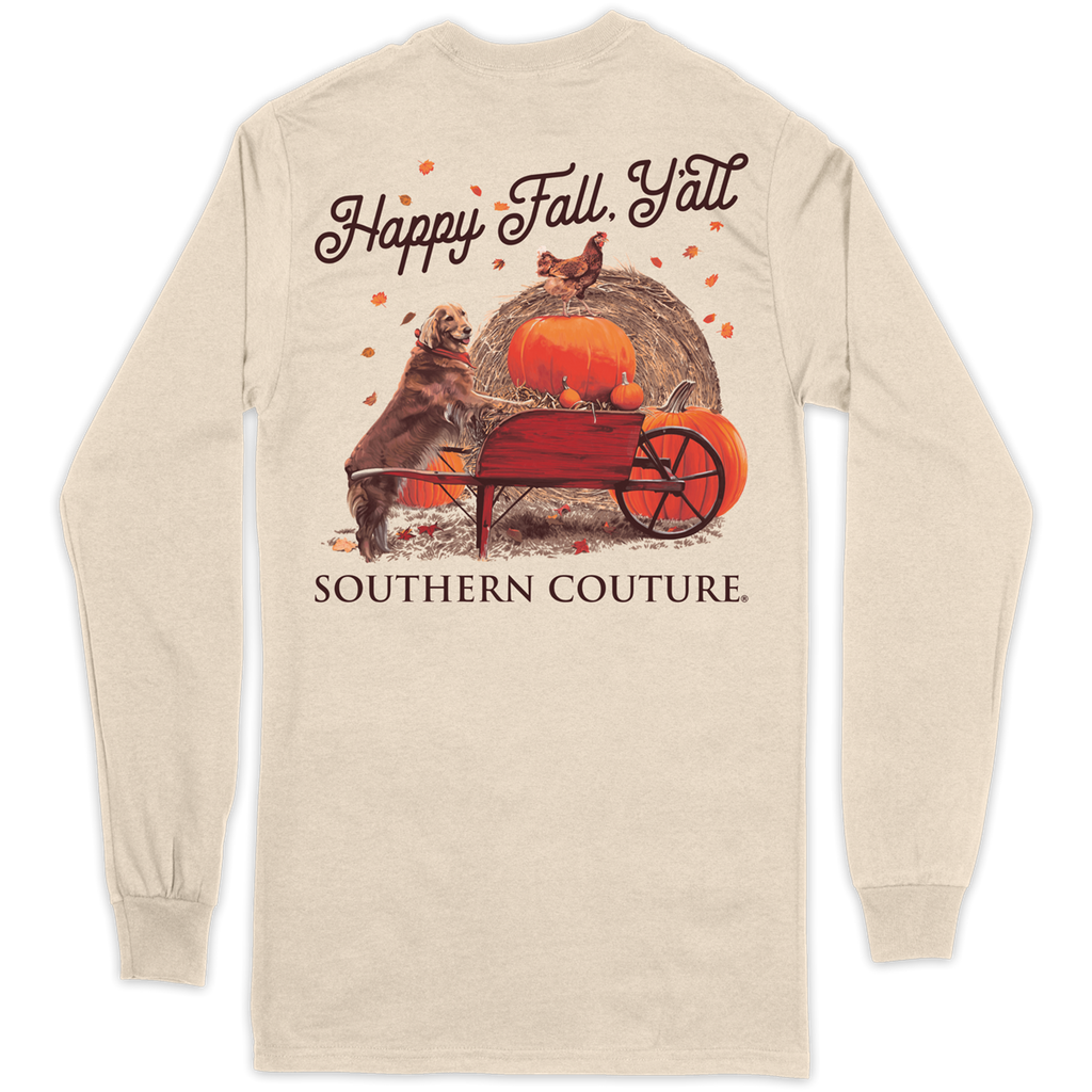 Sale Southern Couture Classic Happy Fall Chicken - Adult & Kids T-Shirts, Sweatshirts & Hoodies apparel design preview 1