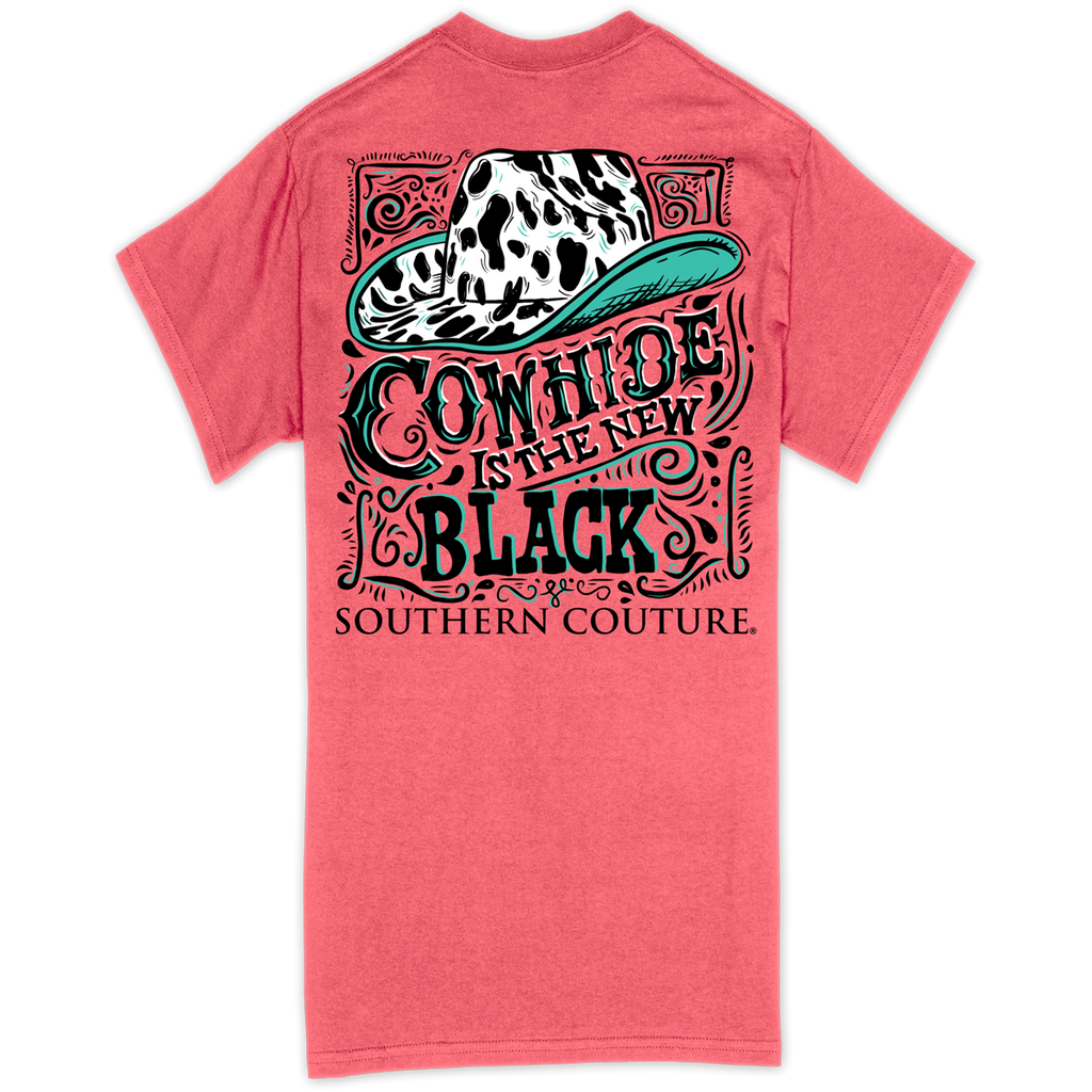 Southern Couture Classic Cowhide is New Black - Adult & Kids T-Shirts, Sweatshirts & Hoodies apparel design preview 1