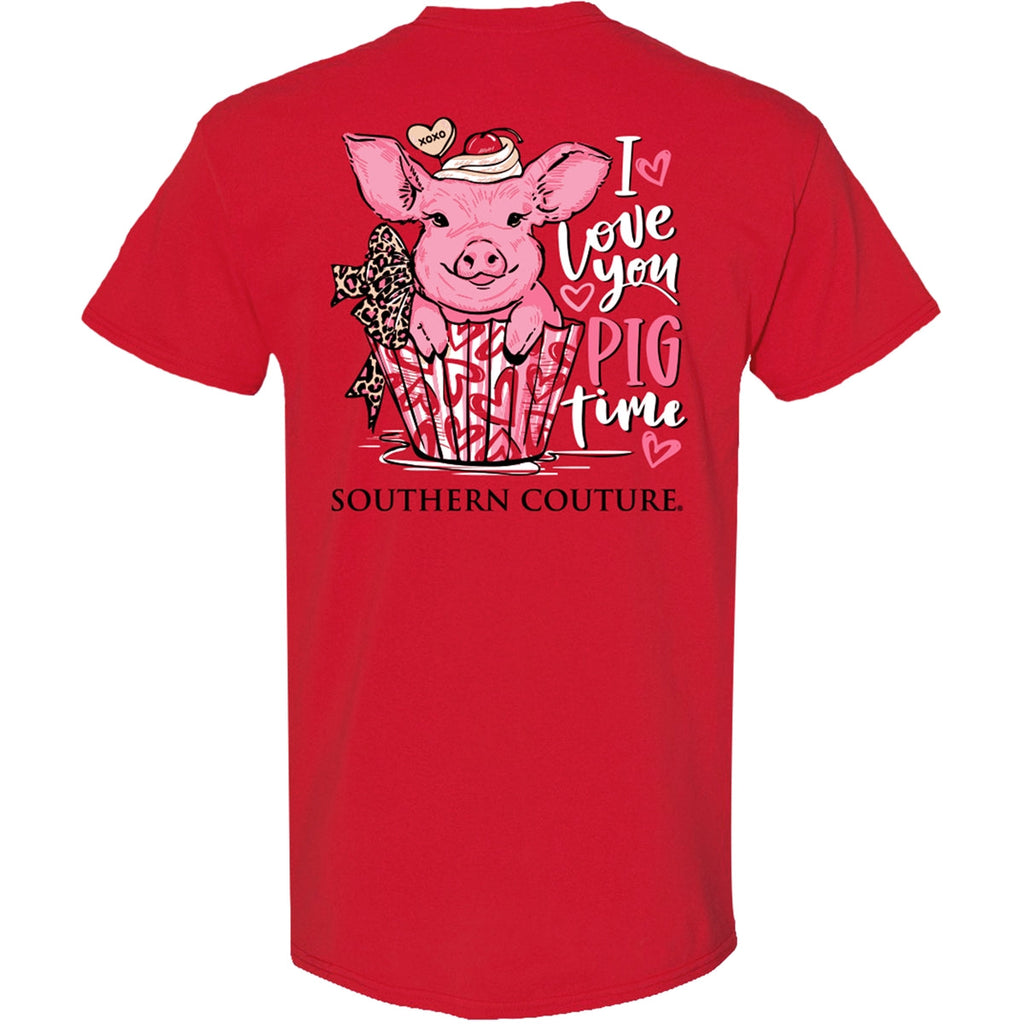 Southern Couture Classic I Love You Pig Time - Adult & Kids T-Shirts, Sweatshirts & Hoodies apparel design preview 2