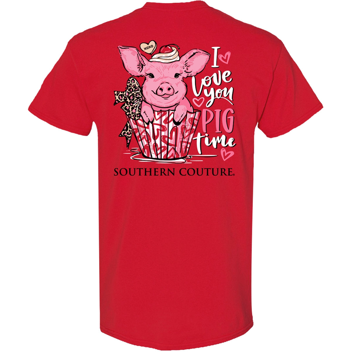 Southern Couture Classic I Love You Pig Time - Adult & Kids T-Shirts, Sweatshirts & Hoodies apparel design preview 2