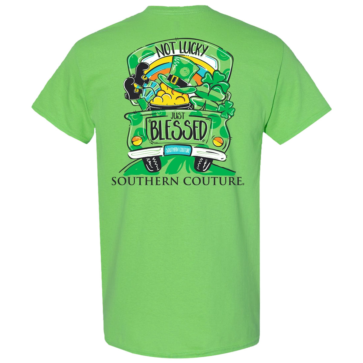 Southern Couture Classic Not Lucky Just Blessed Irish - Adult & Kids T-Shirts, Sweatshirts & Hoodies apparel design preview 1