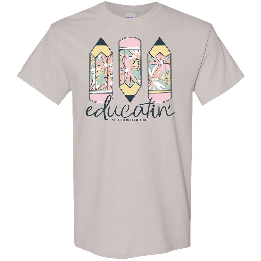 Southern Couture Soft Collection Educatin' Teacher - Adult & Kids T-Shirts, Sweatshirts & Hoodies apparel design preview 1