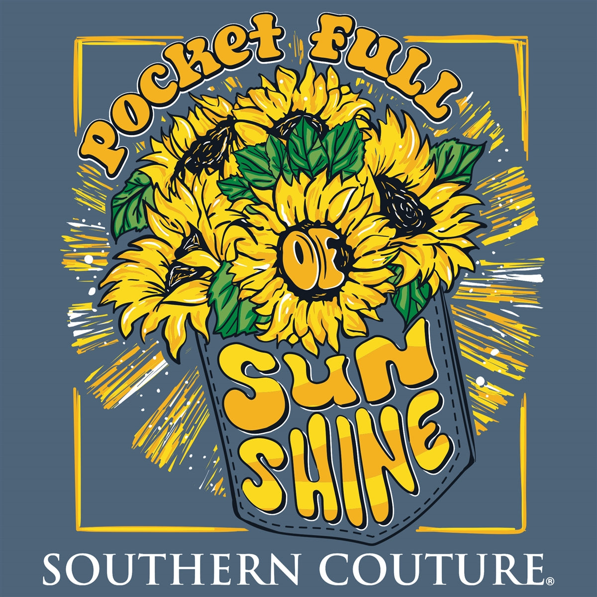Southern Couture Classic Pocket Full of Sunshine - Adult & Kids T-Shirts, Sweatshirts & Hoodies apparel design preview 2