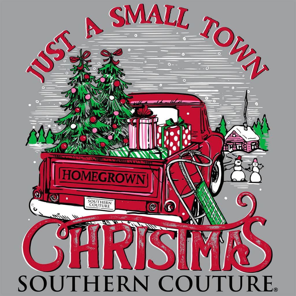 Southern Couture Classic Small Town Christmas - Adult & Kids T-Shirts, Sweatshirts & Hoodies apparel design preview 2