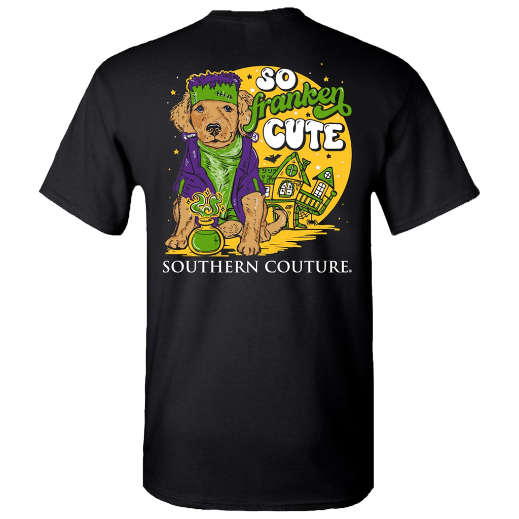 Southern Couture Classic Frankin Cute Puppy Halloween - Adult & Kids T-Shirts, Sweatshirts & Hoodies apparel design preview 1