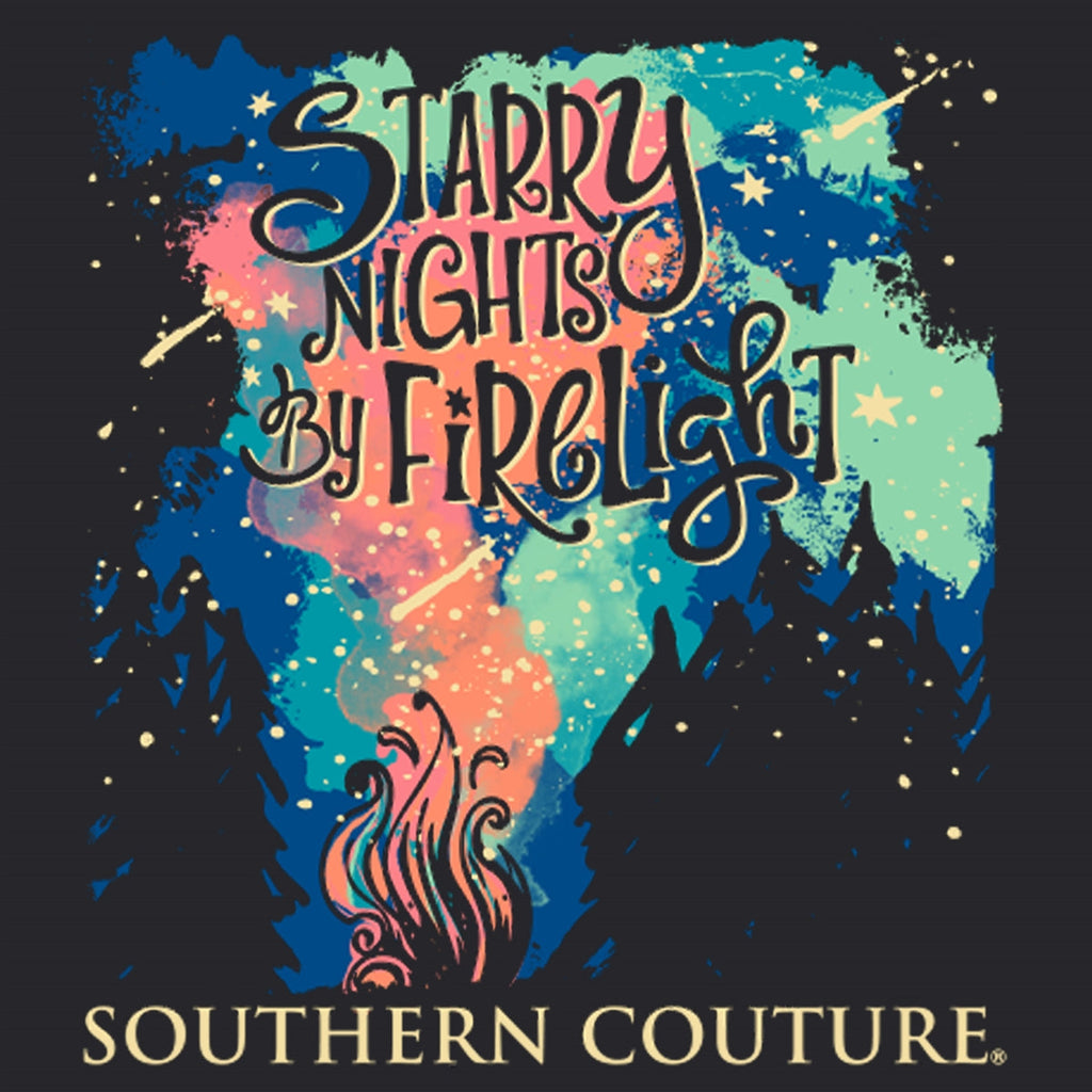 Southern Couture Classic Starry Nights by Firelight - Adult & Kids T-Shirts, Sweatshirts & Hoodies apparel design preview 2