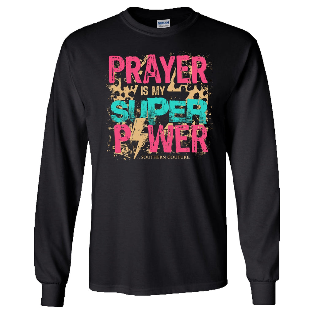 Southern Couture Prayer is My Super Power Soft - Adult & Kids T-Shirts, Sweatshirts & Hoodies apparel design preview 1