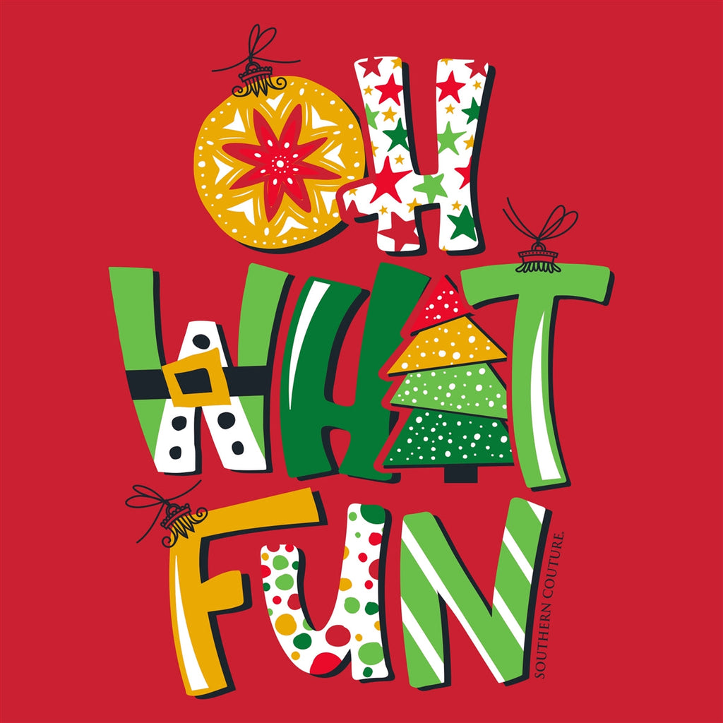 Southern Couture Oh What Fun Holiday Soft - Adult & Kids T-Shirts, Sweatshirts & Hoodies apparel design preview 2