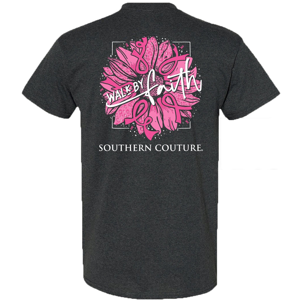 Southern Couture Classic Walk By Faith Ribbons Cancer - Adult & Kids T-Shirts, Sweatshirts & Hoodies apparel design preview 1