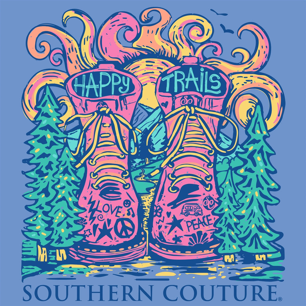 Southern Couture Classic Happy Trails - Adult & Kids T-Shirts, Sweatshirts & Hoodies apparel design preview 2