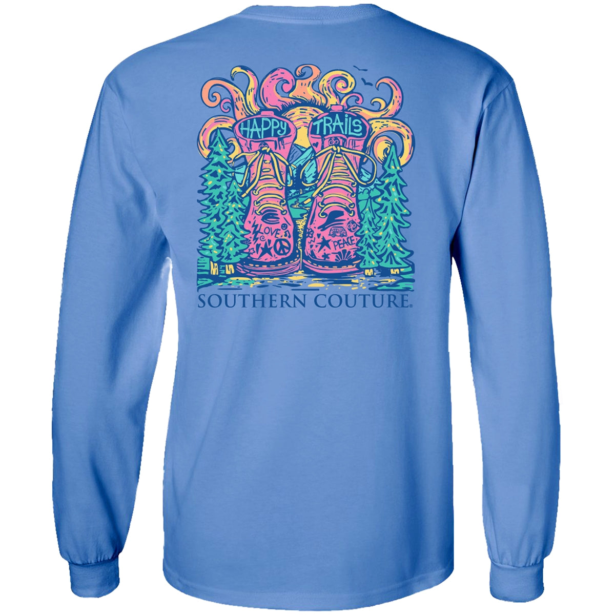 Southern Couture Classic Happy Trails - Adult & Kids T-Shirts, Sweatshirts & Hoodies apparel design preview 1
