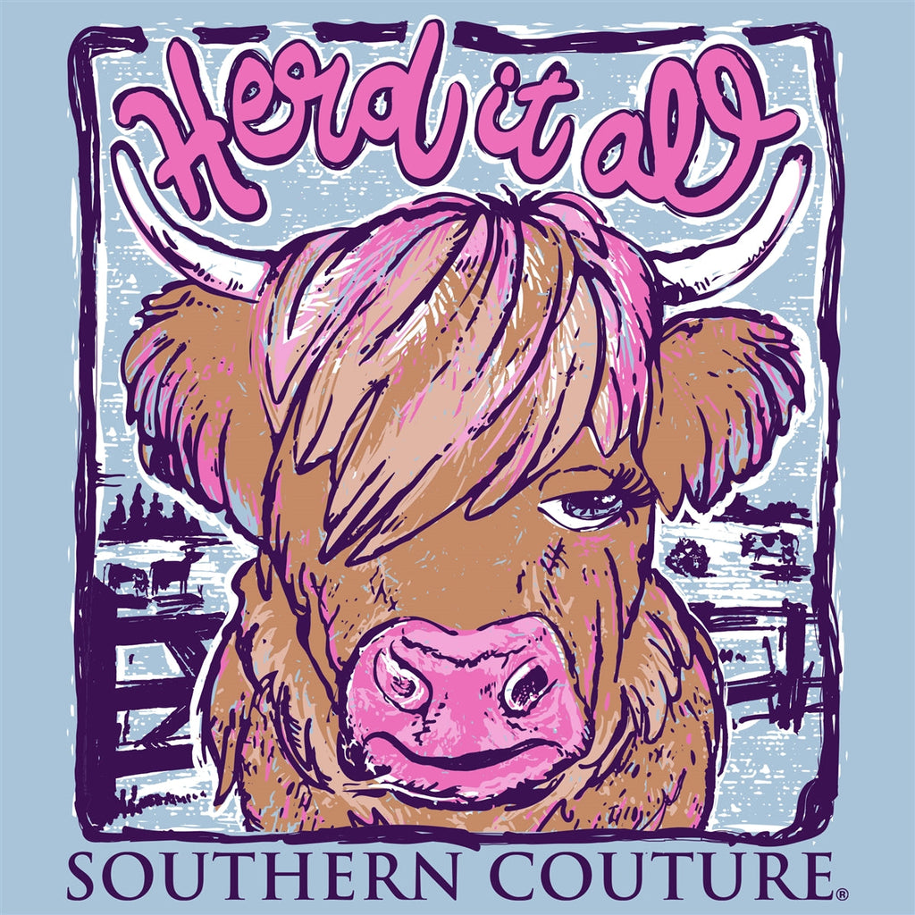 Southern Couture Classic Herd It All Cow - Adult & Kids T-Shirts, Sweatshirts & Hoodies apparel design preview 2