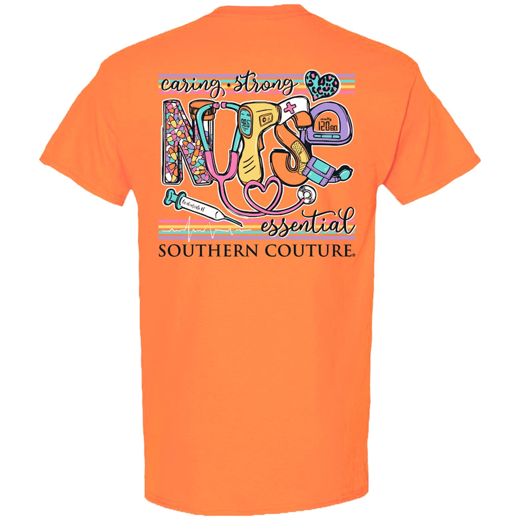 Southern Couture Classic Caring Strong Nurse - Adult & Kids T-Shirts, Sweatshirts & Hoodies apparel design preview 1