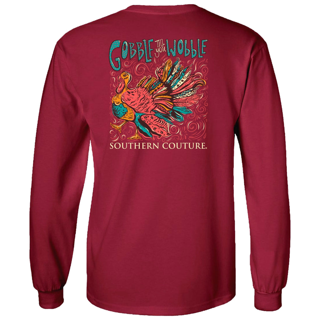 SALE Southern Couture Classic Gobble Til You Wobble - Adult & Kids T-Shirts, Sweatshirts & Hoodies apparel design preview 1