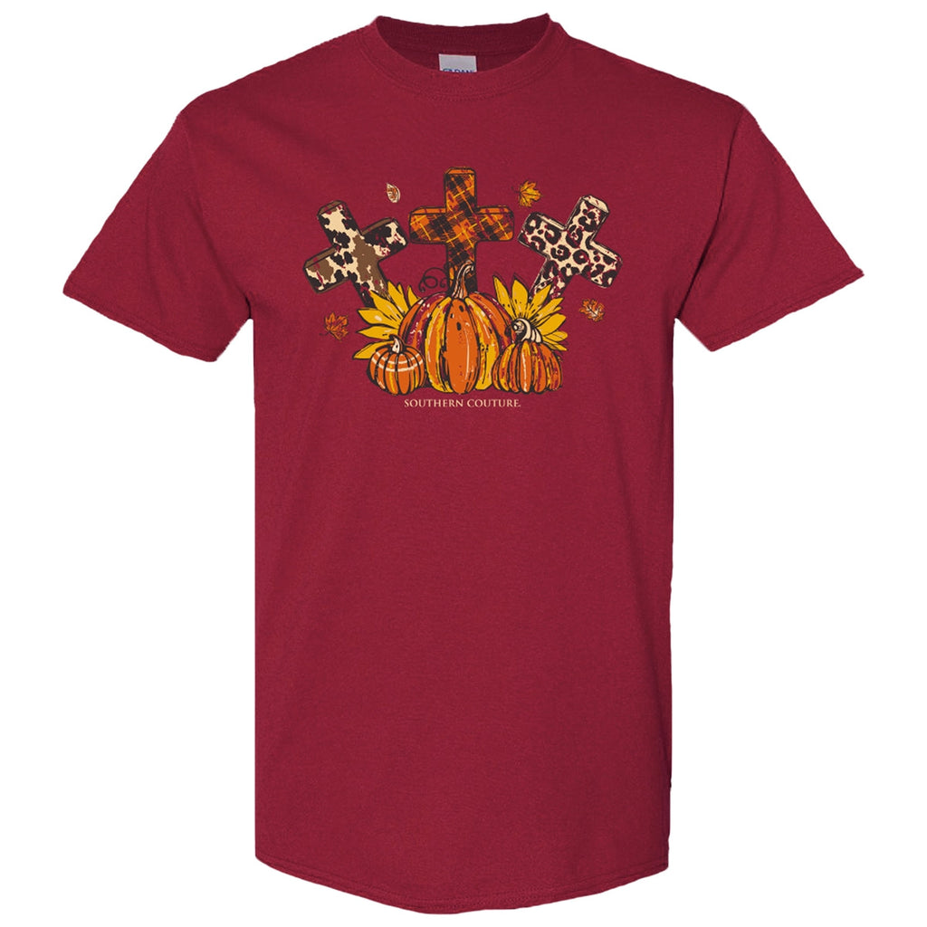 Southern Couture Fall Patterned Crosses Soft - Adult & Kids T-Shirts, Sweatshirts & Hoodies apparel design preview 1