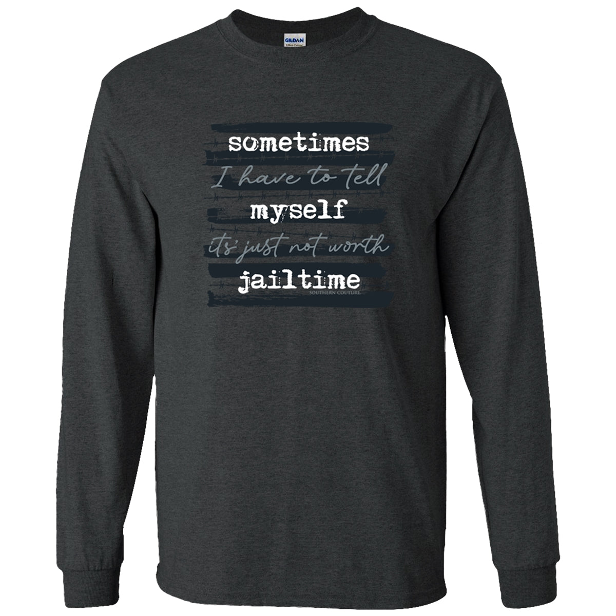 Southern Couture Not Worth Jail Time Soft - Adult & Kids T-Shirts, Sweatshirts & Hoodies apparel design preview 1