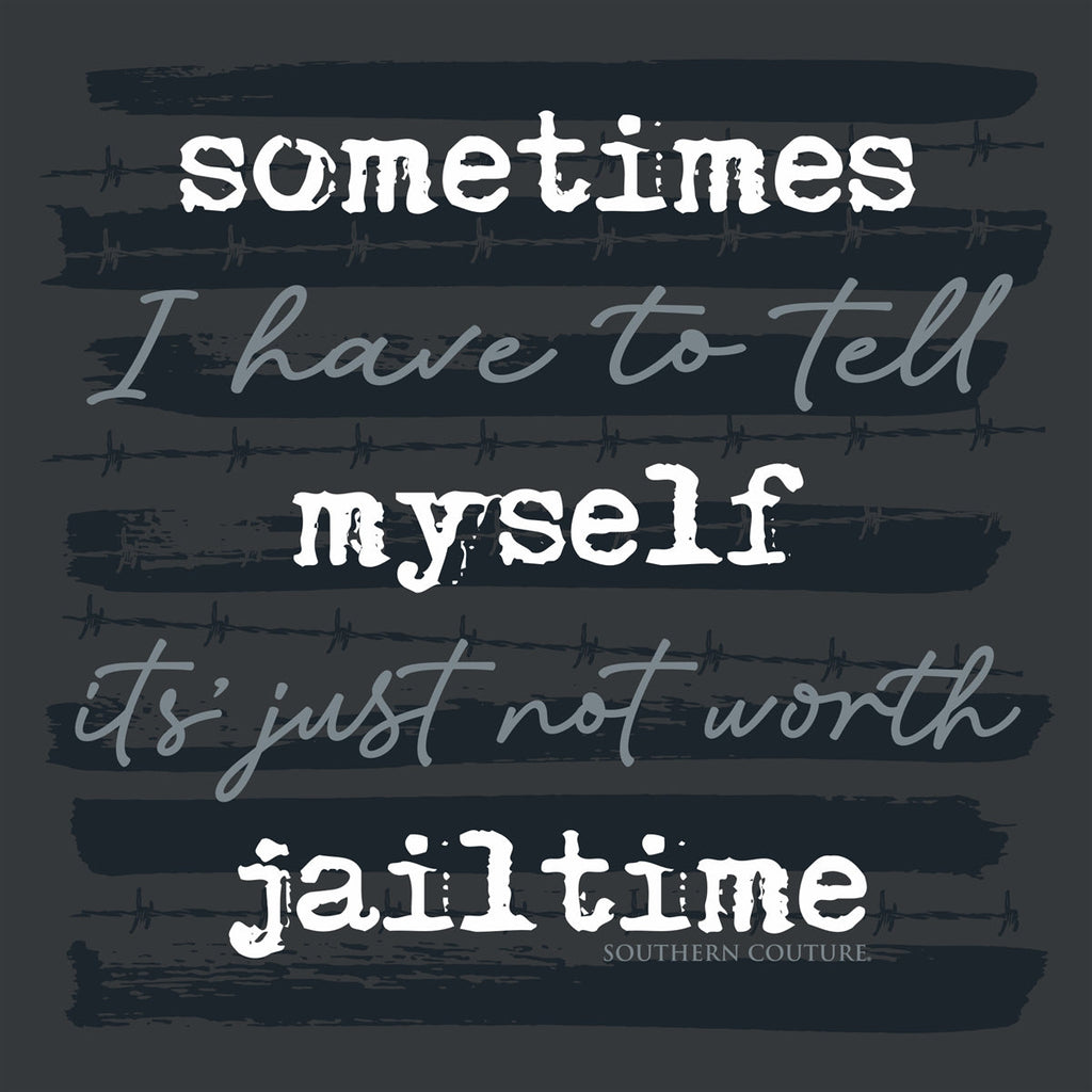 Southern Couture Not Worth Jail Time Soft - Adult & Kids T-Shirts, Sweatshirts & Hoodies apparel design preview 2