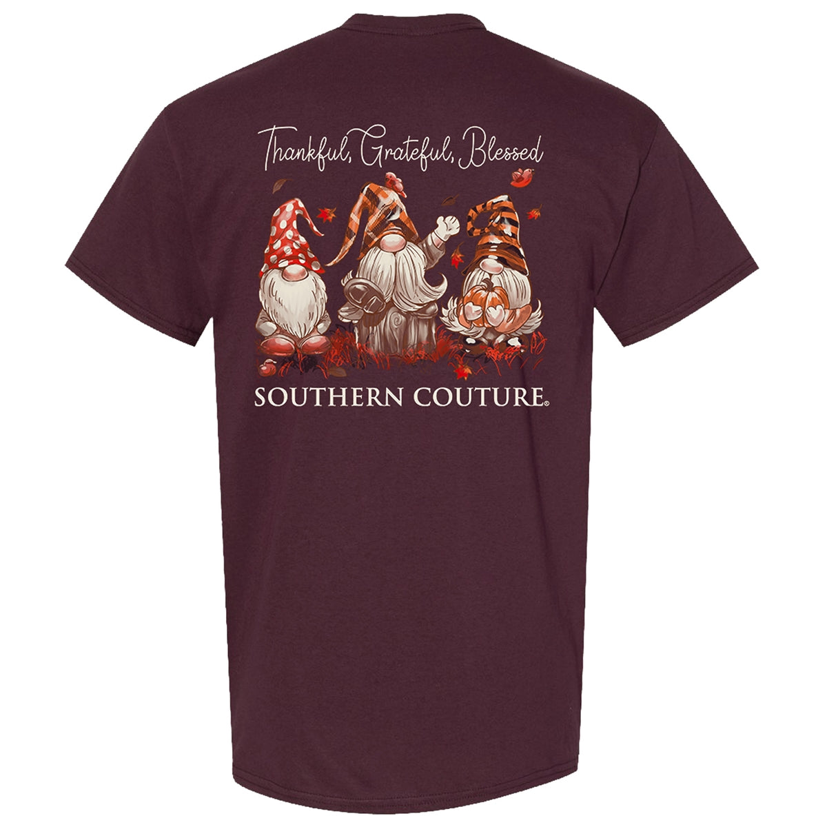 Southern Couture Classic Thankful Grateful Gnomes - Adult & Kids T-Shirts, Sweatshirts & Hoodies apparel design preview 1