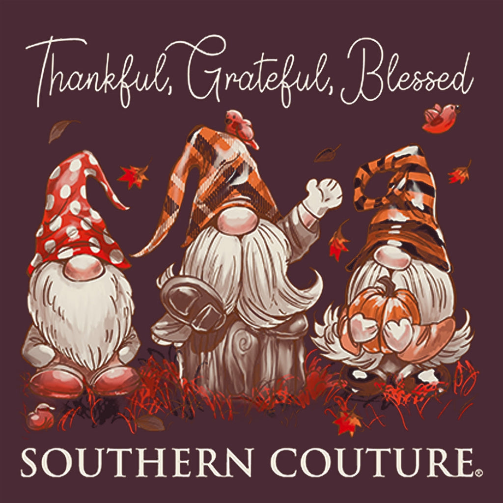 Southern Couture Classic Thankful Grateful Gnomes - Adult & Kids T-Shirts, Sweatshirts & Hoodies apparel design preview 2
