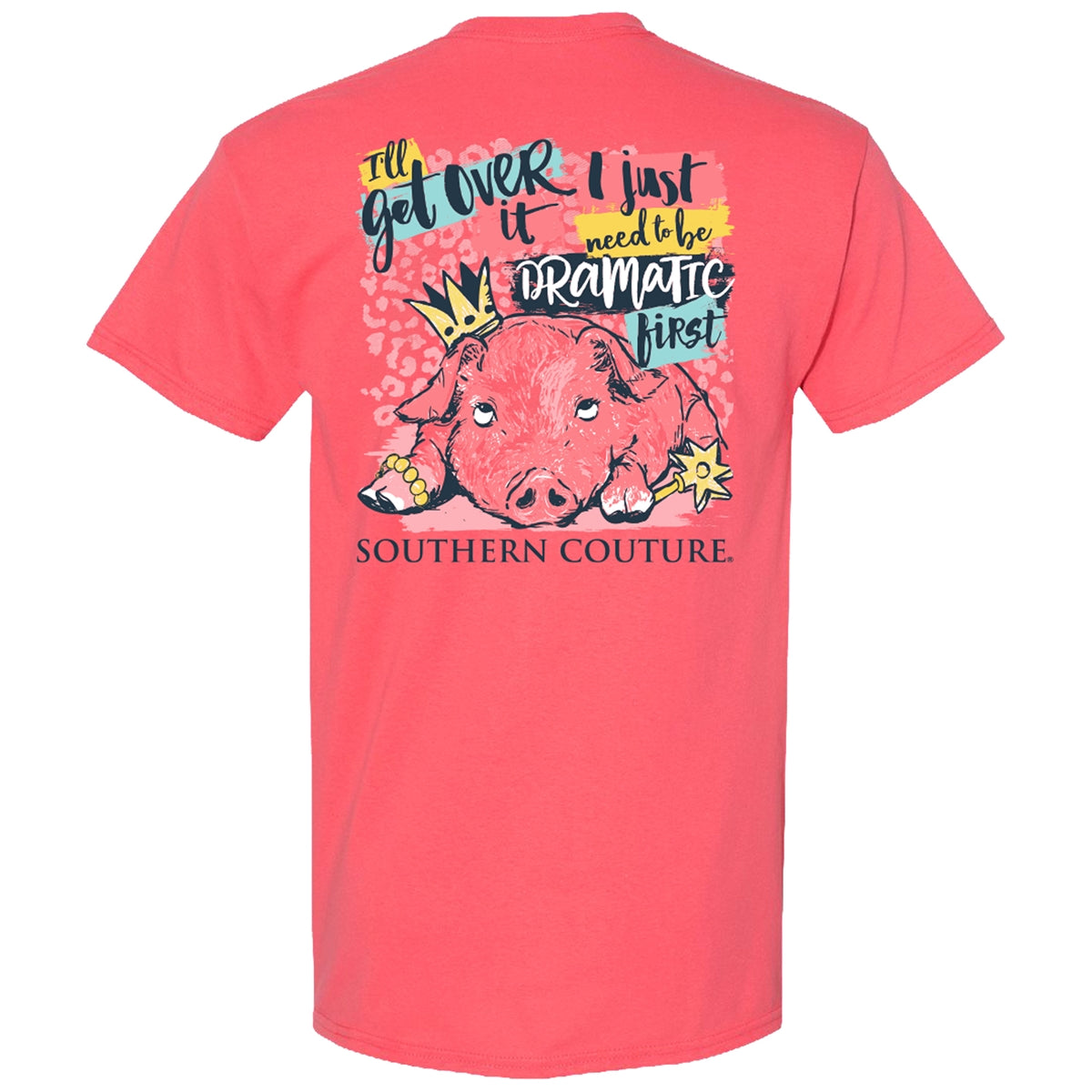 Southern Couture Classic Dramatic Pig - Adult & Kids T-Shirts, Sweatshirts & Hoodies apparel design preview 2