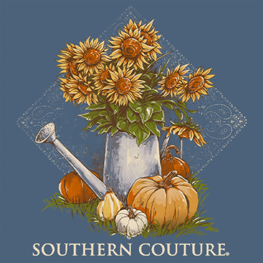 Southern Couture Classic Sunflower Pumpkin Fall - Adult & Kids T-Shirts, Sweatshirts & Hoodies apparel design preview 2