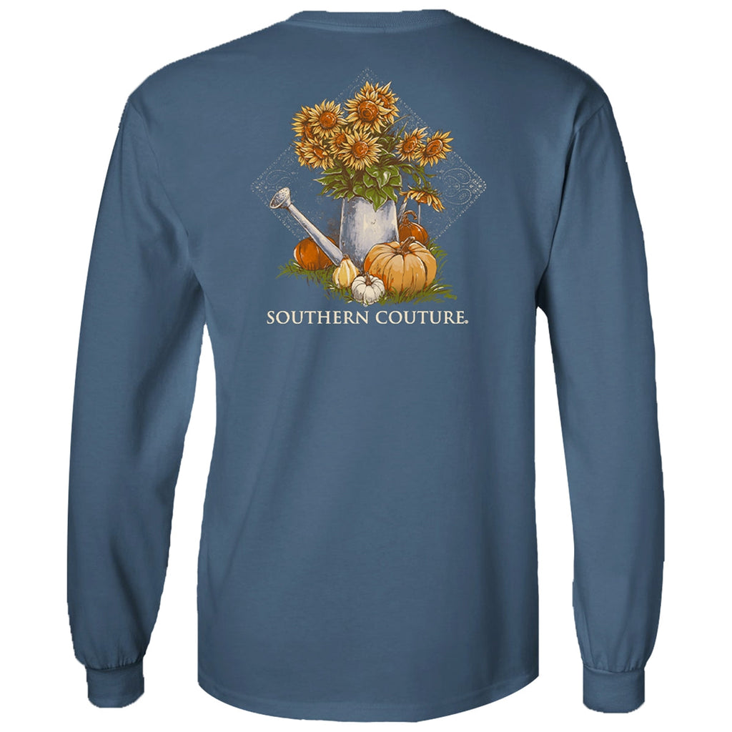 Southern Couture Classic Sunflower Pumpkin Fall - Adult & Kids T-Shirts, Sweatshirts & Hoodies apparel design preview 1