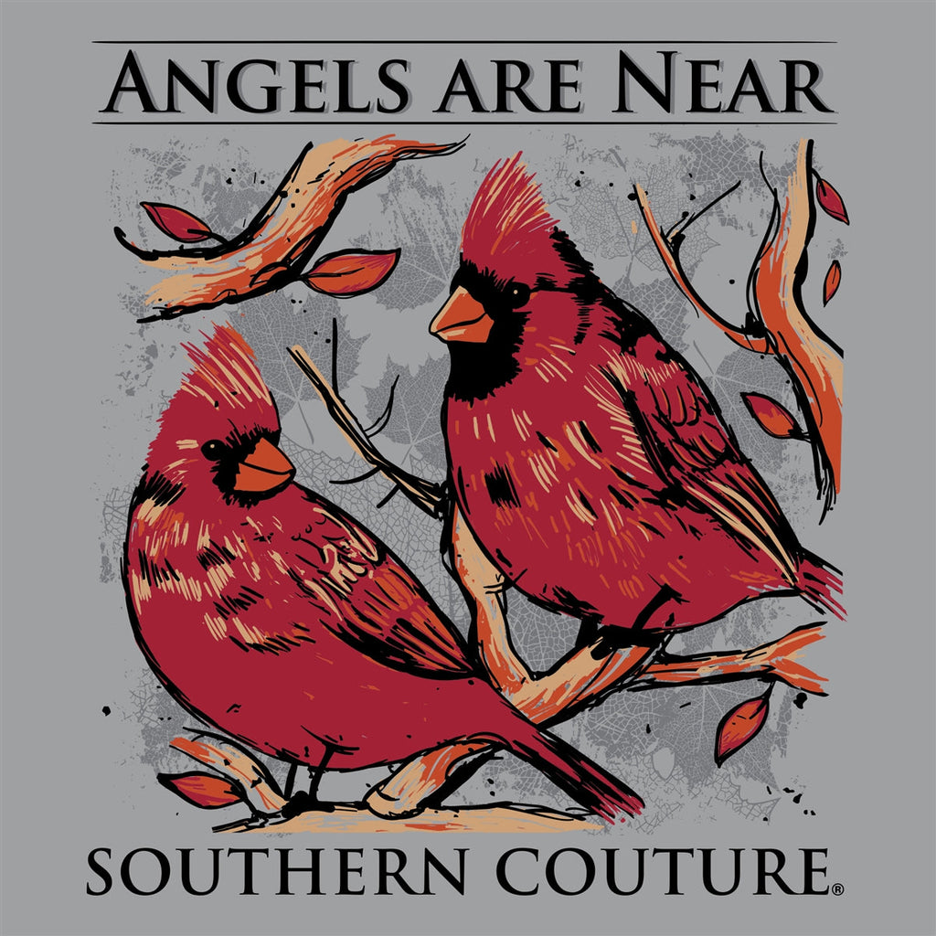 Southern Couture Classic Angels Are Near Grey - Adult & Kids T-Shirts, Sweatshirts & Hoodies apparel design preview 2