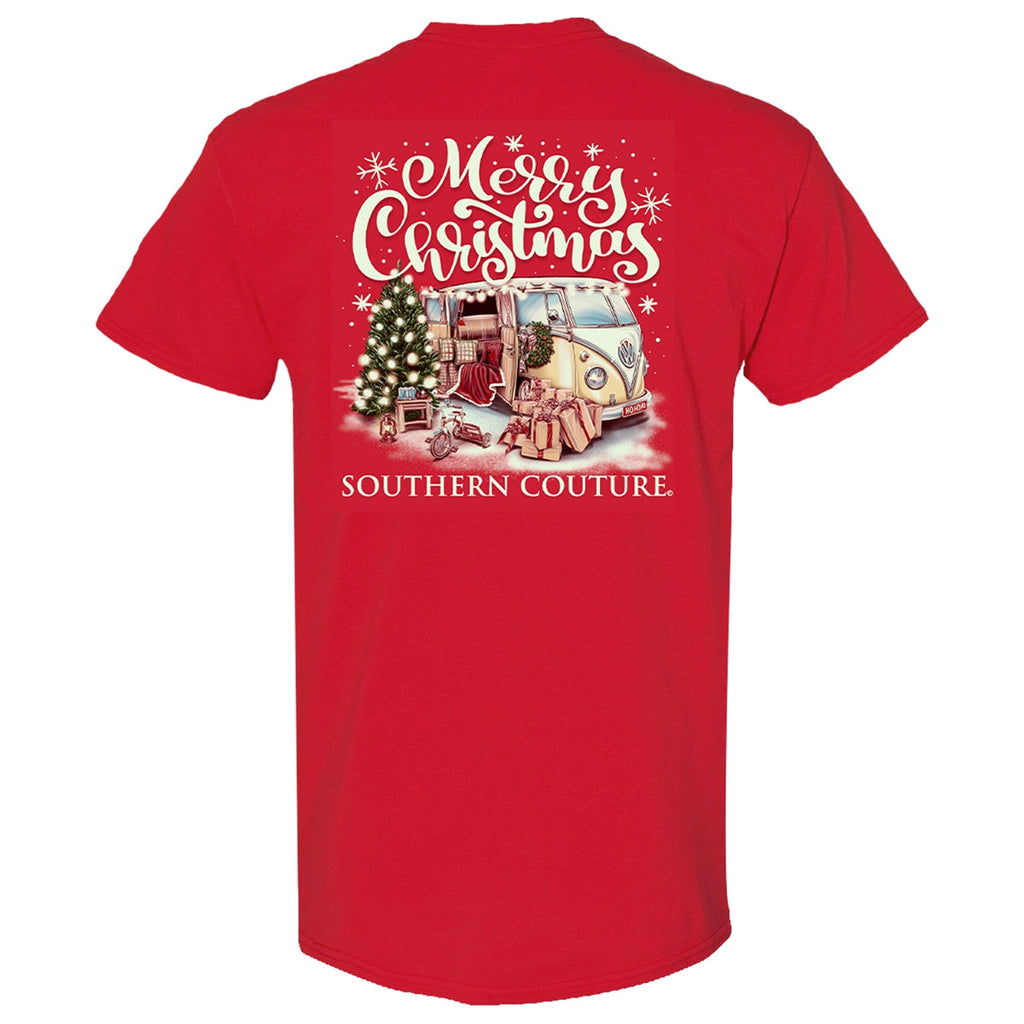 Southern Couture Classic Merry Christmas Van - Adult & Kids T-Shirts, Sweatshirts & Hoodies apparel design preview 1