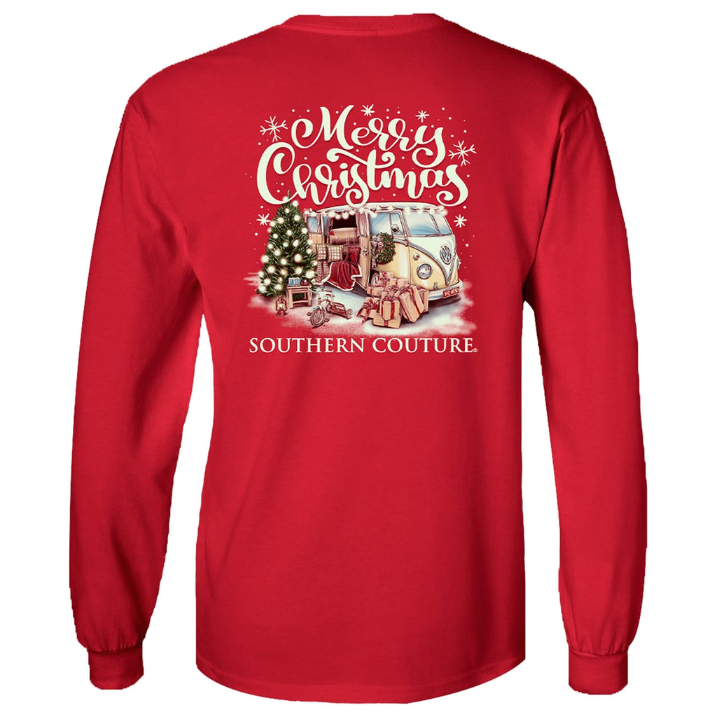 Southern Couture Classic Merry Christmas Van - Adult & Kids T-Shirts, Sweatshirts & Hoodies apparel design preview 1