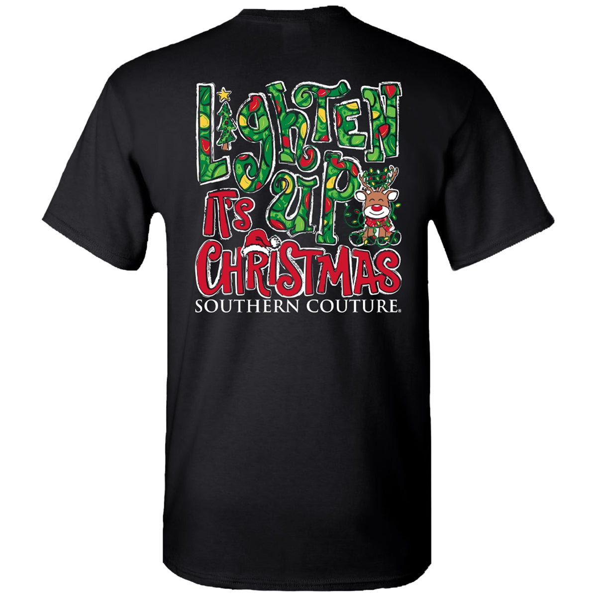 Southern Couture Lighten Up It's Christmas - Adult & Kids T-Shirts, Sweatshirts & Hoodies apparel design preview 1