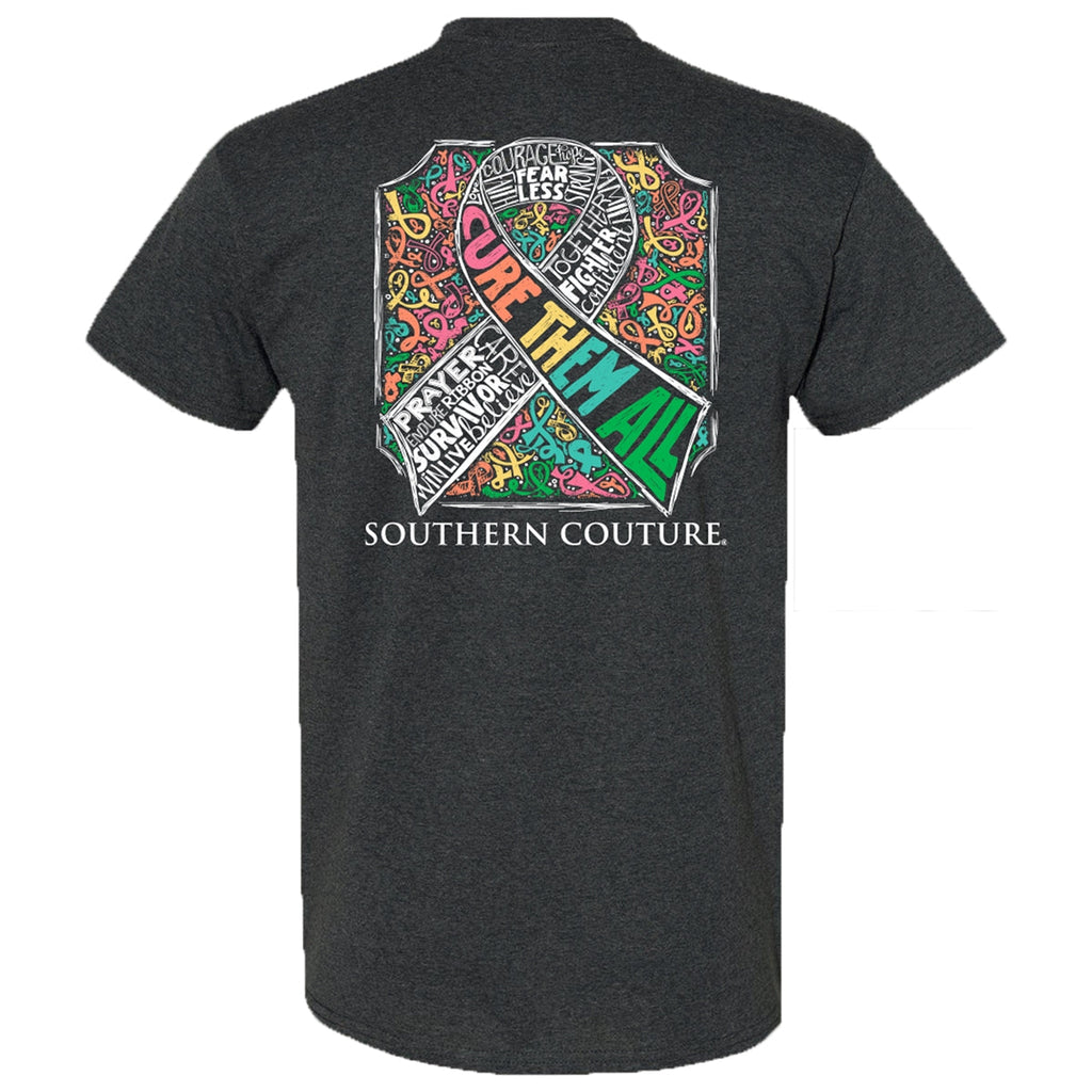 Southern Couture Classic Cure Them All Cancer - Adult & Kids T-Shirts, Sweatshirts & Hoodies apparel design preview 2