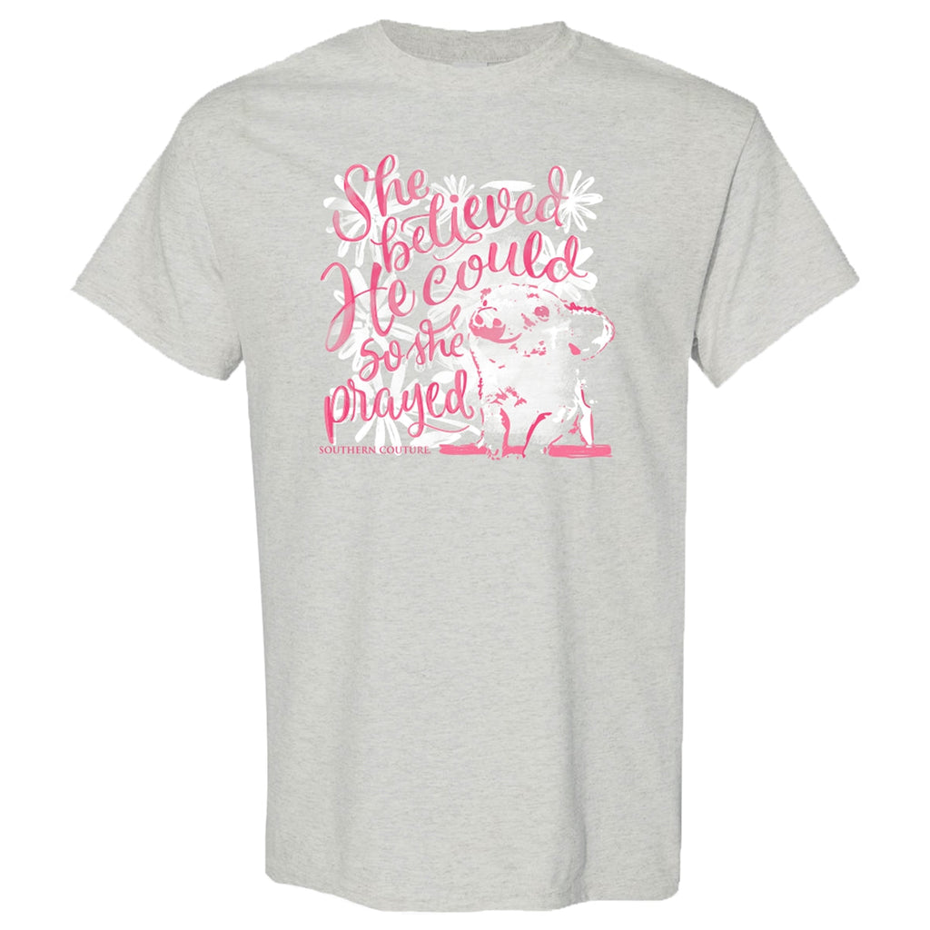 Southern Couture Soft She Believed He Could - Adult & Kids T-Shirts, Sweatshirts & Hoodies apparel design preview 1
