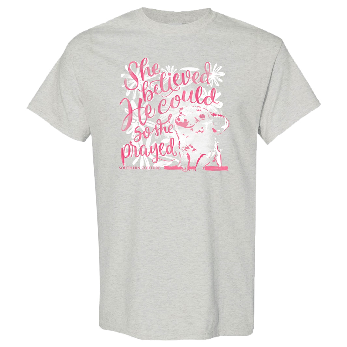 Southern Couture Soft She Believed He Could - Adult & Kids T-Shirts, Sweatshirts & Hoodies apparel design preview 1