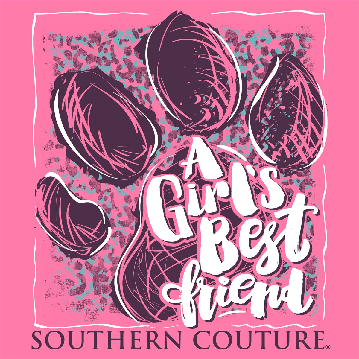 Southern Couture Classic A Girl's Best Friend Paw - Adult & Kids T-Shirts, Sweatshirts & Hoodies apparel design preview 2