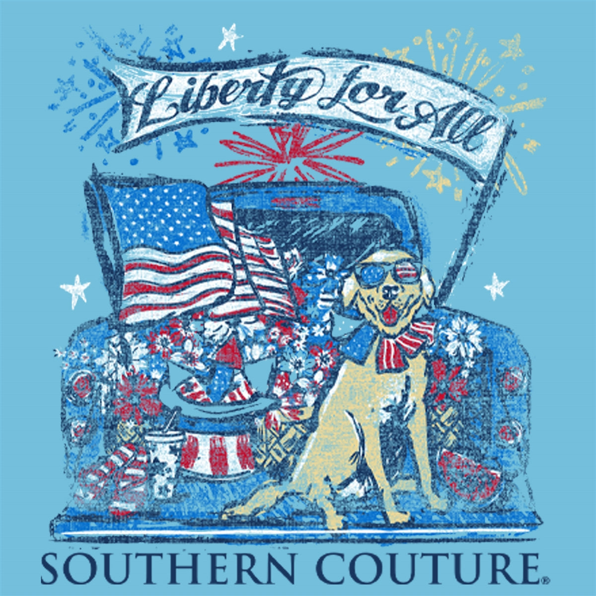 Southern Couture Classic Liberty For All USA - Adult & Kids T-Shirts, Sweatshirts & Hoodies apparel design preview 2