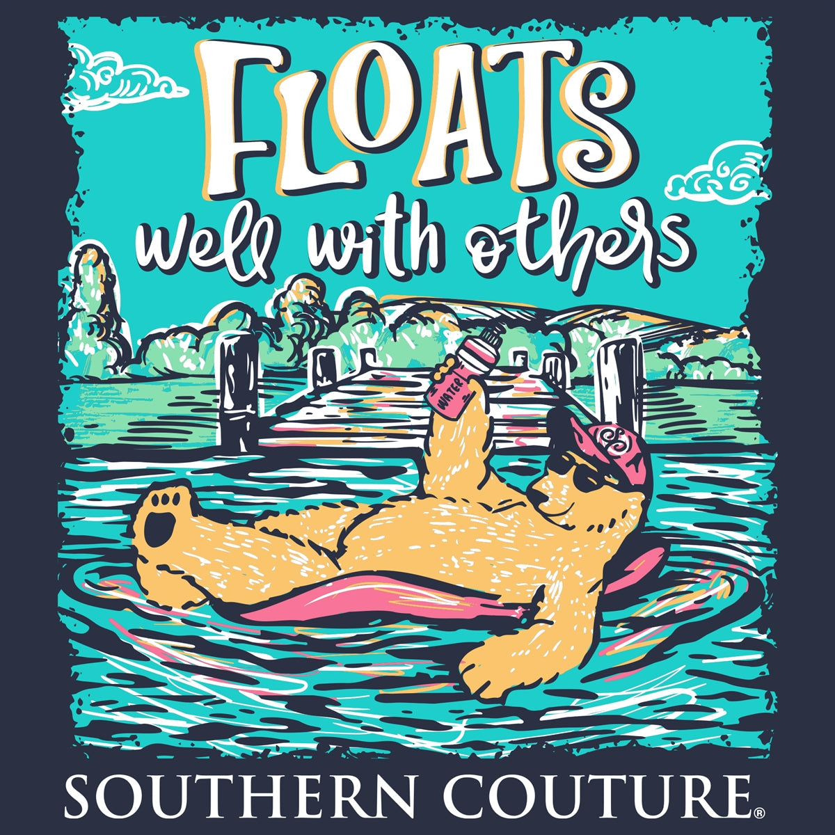 Southern Couture Classic Floats Well With Others - Adult & Kids T-Shirts, Sweatshirts & Hoodies apparel design preview 2
