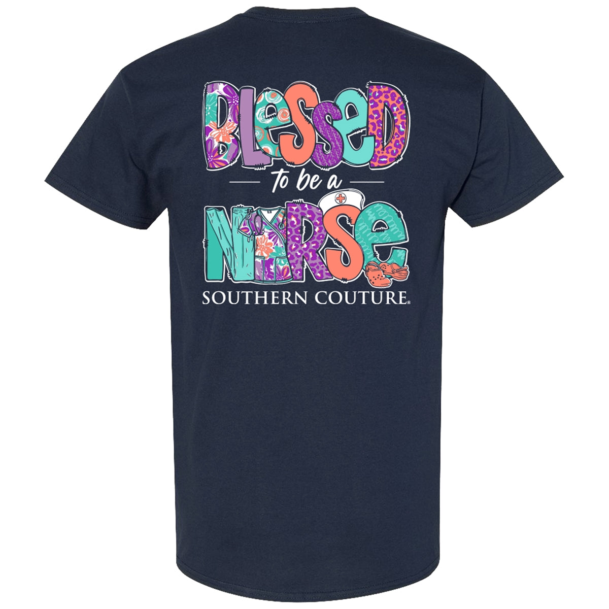 Southern Couture Classic Blessed to Be A Nurse - Adult & Kids T-Shirts, Sweatshirts & Hoodies apparel design preview 2