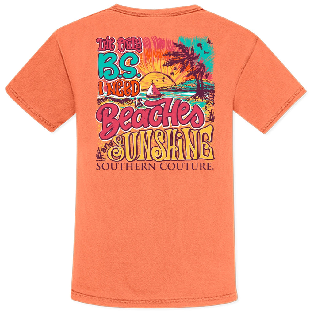 Southern Couture Beaches Sunshine Comfort Colors - Adult & Kids T-Shirts, Sweatshirts & Hoodies apparel design preview 1