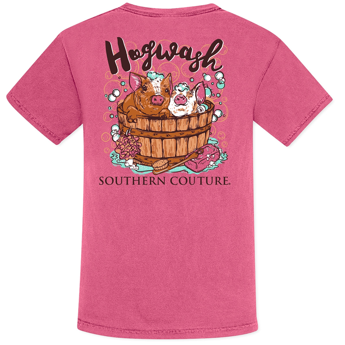 Southern Couture Hogwash Pig Comfort Colors - Adult & Kids T-Shirts, Sweatshirts & Hoodies apparel design preview 1