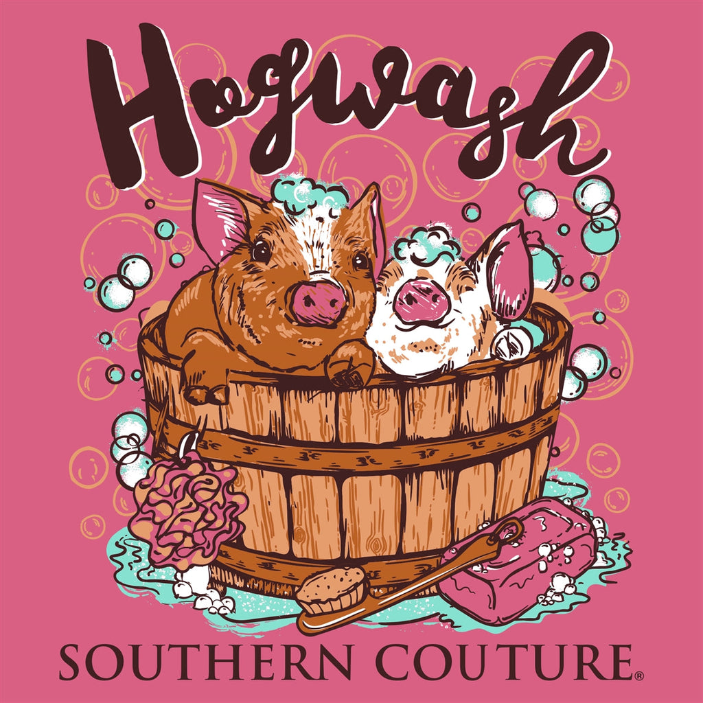 Southern Couture Hogwash Pig Comfort Colors - Adult & Kids T-Shirts, Sweatshirts & Hoodies apparel design preview 2