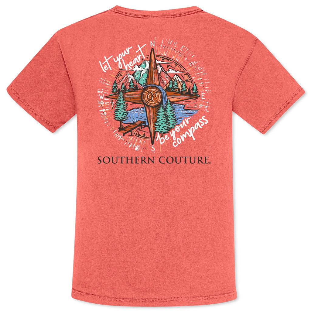 Southern Couture Heart Be Your Compass Comfort Colors - Adult & Kids T-Shirts, Sweatshirts & Hoodies apparel design preview 1